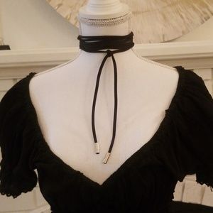 Black Silk Rope Necklace
